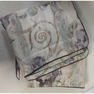 Croscill Home Fashions Floral Scroll Purple Rose Pillow Sham Style 3489 USA Made